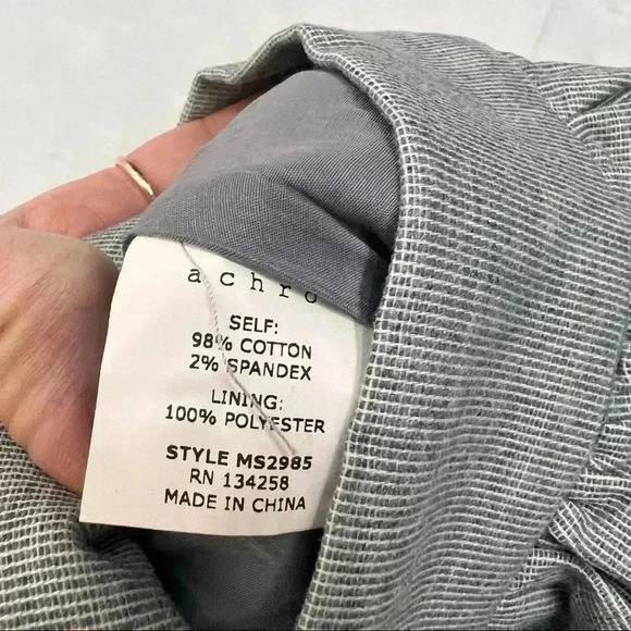 ACHRO Womens High Waisted Midi Pleated Pinstripe Skirt Sz S NWT Career Luxury - Picture 7 of 11